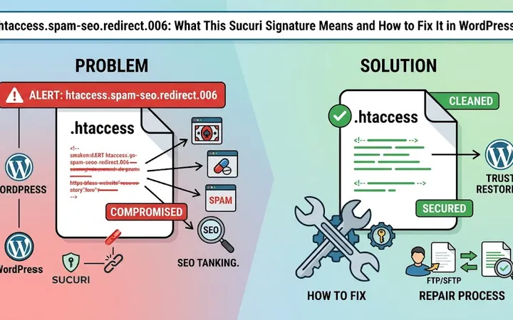 htaccess.spam-seo.redirect.006: What This Sucuri Signature Means and How to Fix It in WordPress