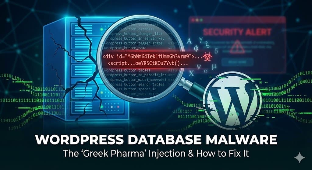 Hacked? Weird Greek Text & Code Hidden in Your WordPress Database